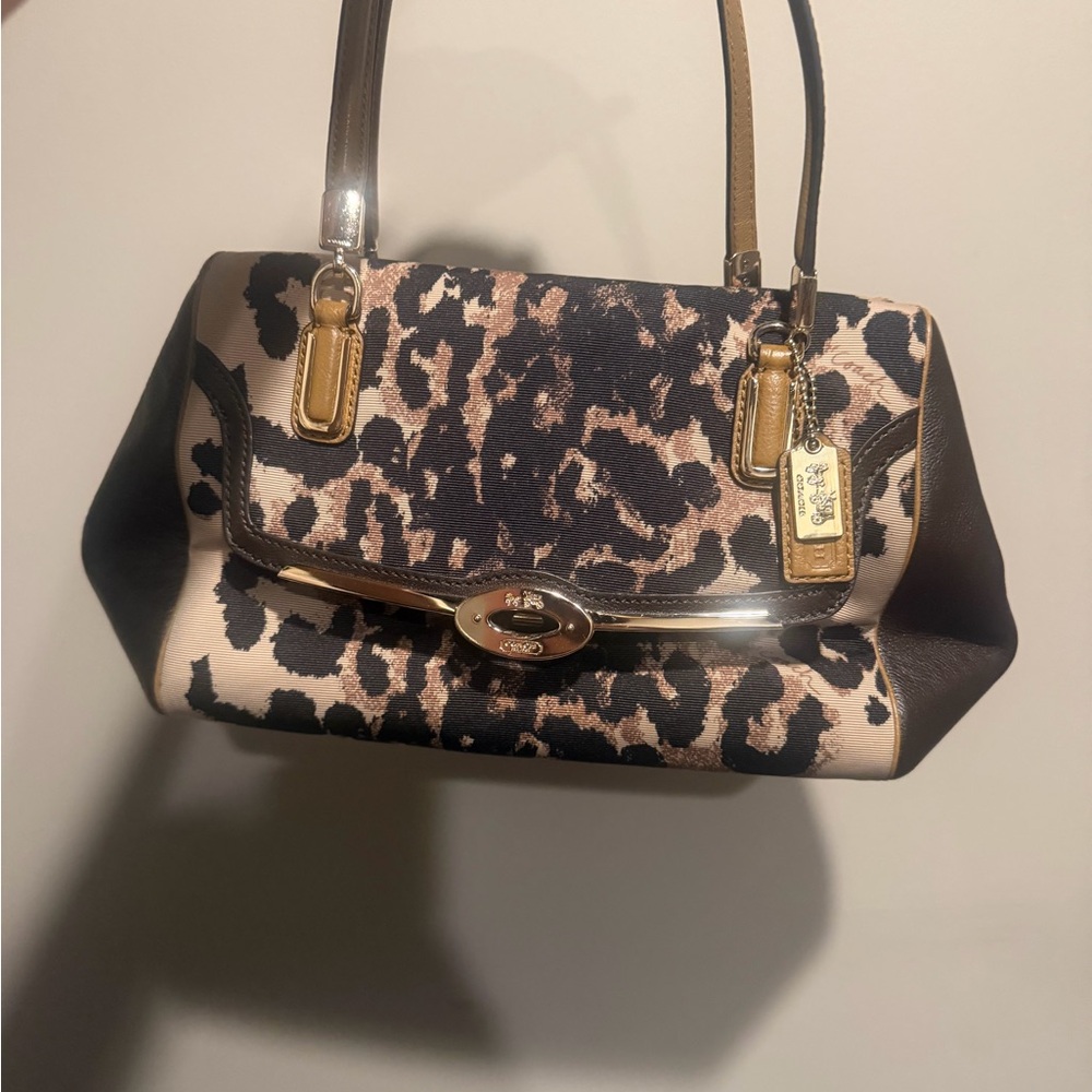 Coach ocelot hand Bag